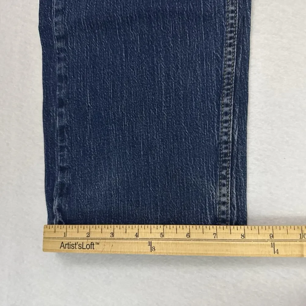 Levi’s 505 Regular Fit Jeans Mens 38x30 Blue Straight Leg Denim Stretch